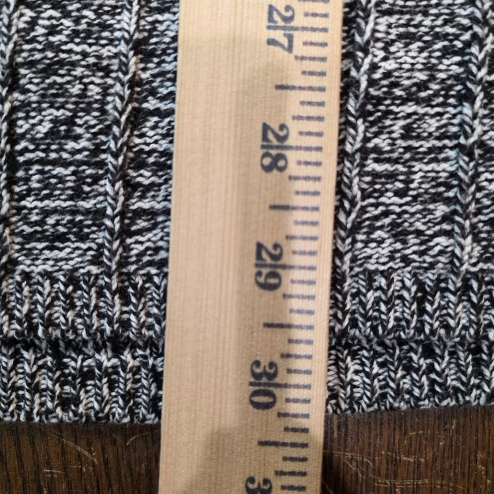 Style & Co variegated black and white marbled 3/4 sleeve knit sweater dress - Picture 7 of 8